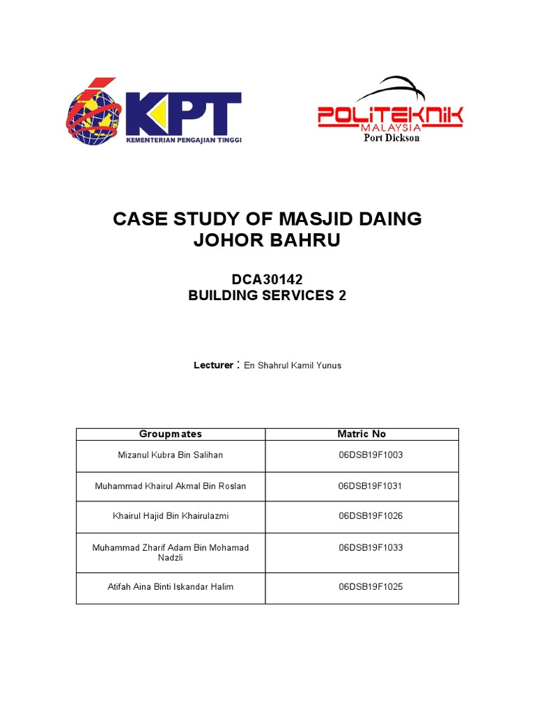 Report Daing Mosque Pdf Electrical Engineering Electricity