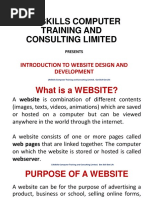 Topic 1 - Introduction To Website Design and Development