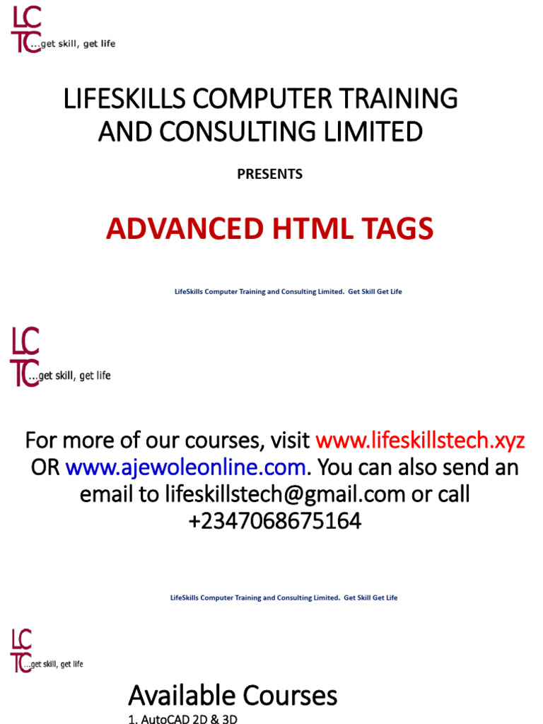 Topic 3 - Advanced HTML Tags | PDF
