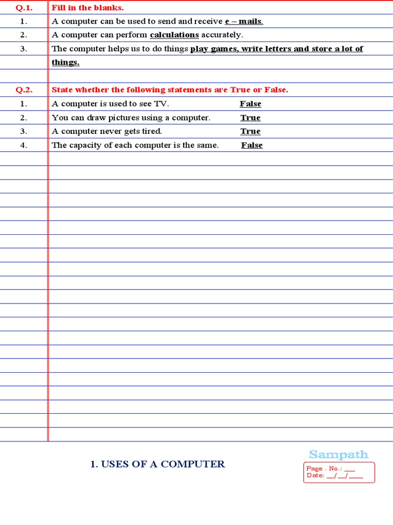 3 Class Notes PDF Input/Output Floppy Disk