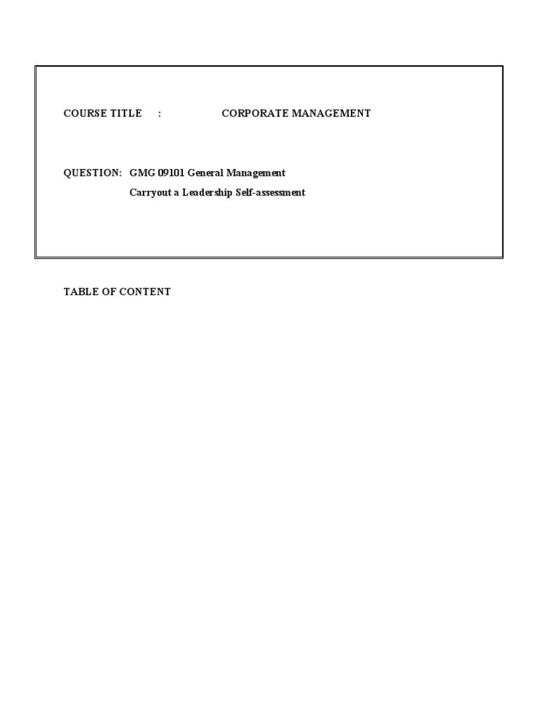 Leadership Self-Assessment Guide | PDF | Leadership | Courage