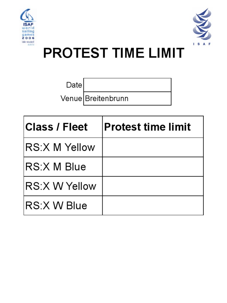 8-Protest Time Limits Bravo | PDF