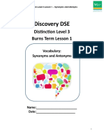 Discovery DSE - Distinction - Level 3 - Lesson 1