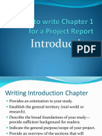 How to Write Chapter 1 Introduction