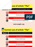 Correct Use of Article The