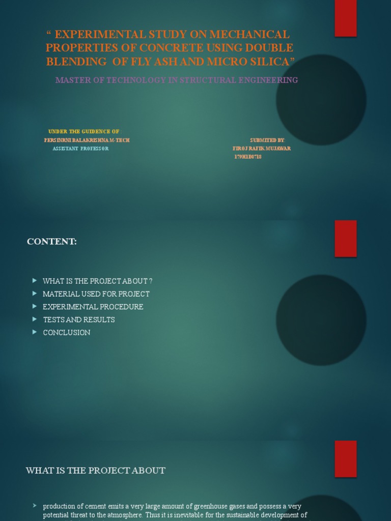 Mechanical Properties of Concrete with Fly Ash and Micro Silica | PDF ...
