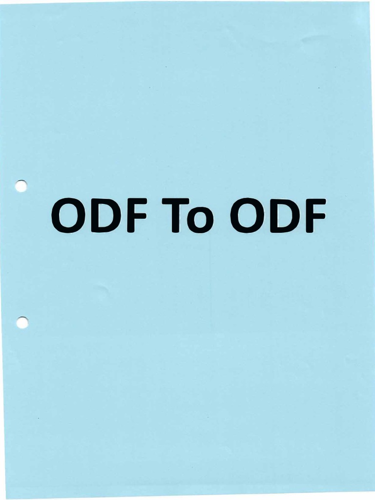 Odf To Pdf Free