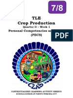 TLE TVL CROP PRODUCTION 7 8 - q2 - CLAS1 - Personal Competencies and Skills PECS - v4 - RO QA Liezl Arosio