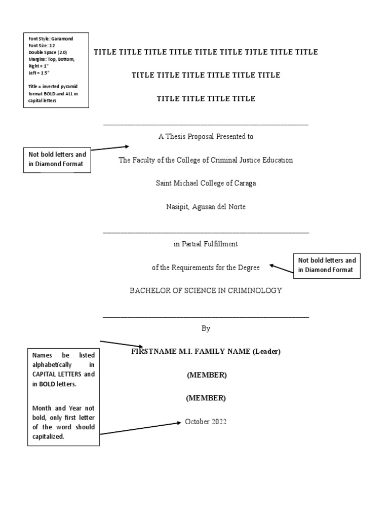 Thesis Proposal for Criminology Degree | PDF | Thesis