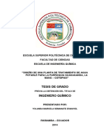 Tesis de Grado: Escuela Superior Politécnica de Chimborazo Facultad de Ciencias Escuela de Ingeniería Química