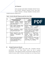 Analisis Masalah Pelayanan