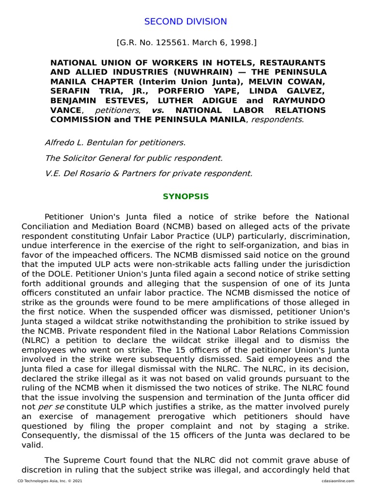Illegal Wildcat Strike Ruling Summary | PDF | Strike Action | Arbitration