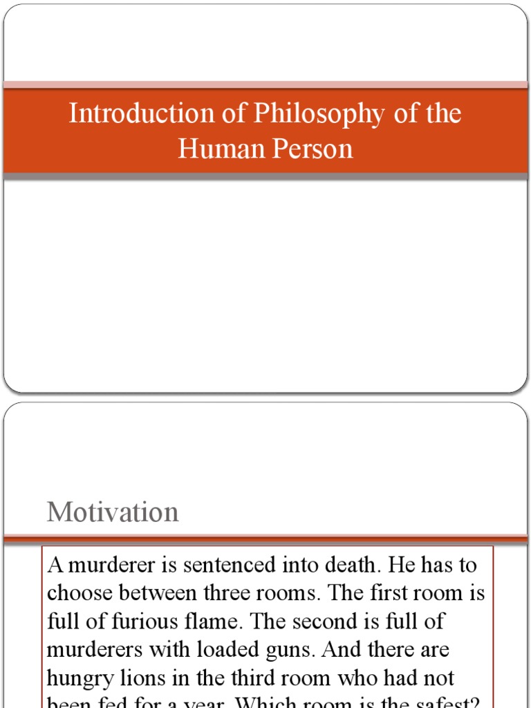 Introduction of philosophy of the human person pdf