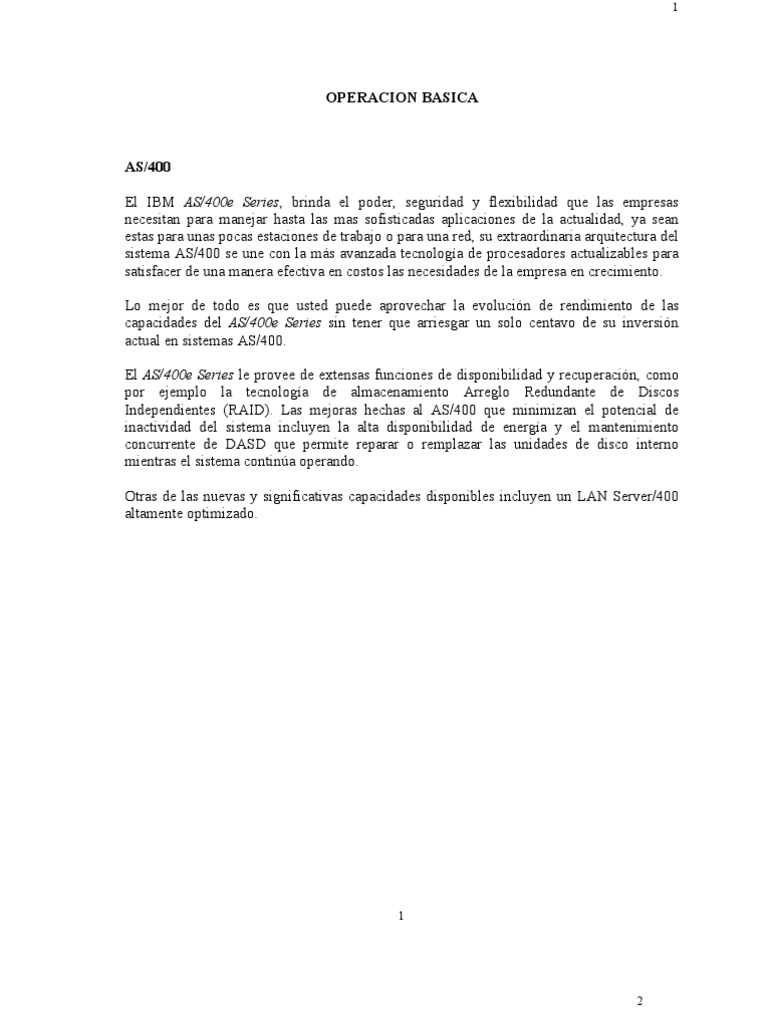 Sistema As 400 | PDF | Archivo de computadora | Programa de computadora
