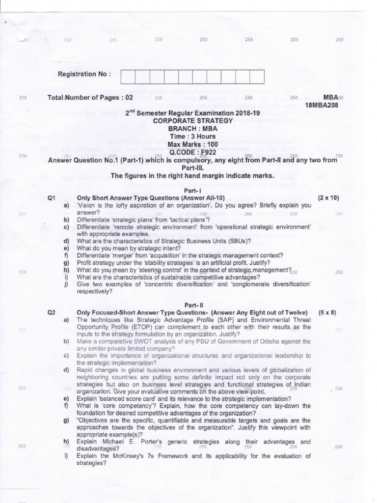 Corporate Strategy 2nd Sem Pdf