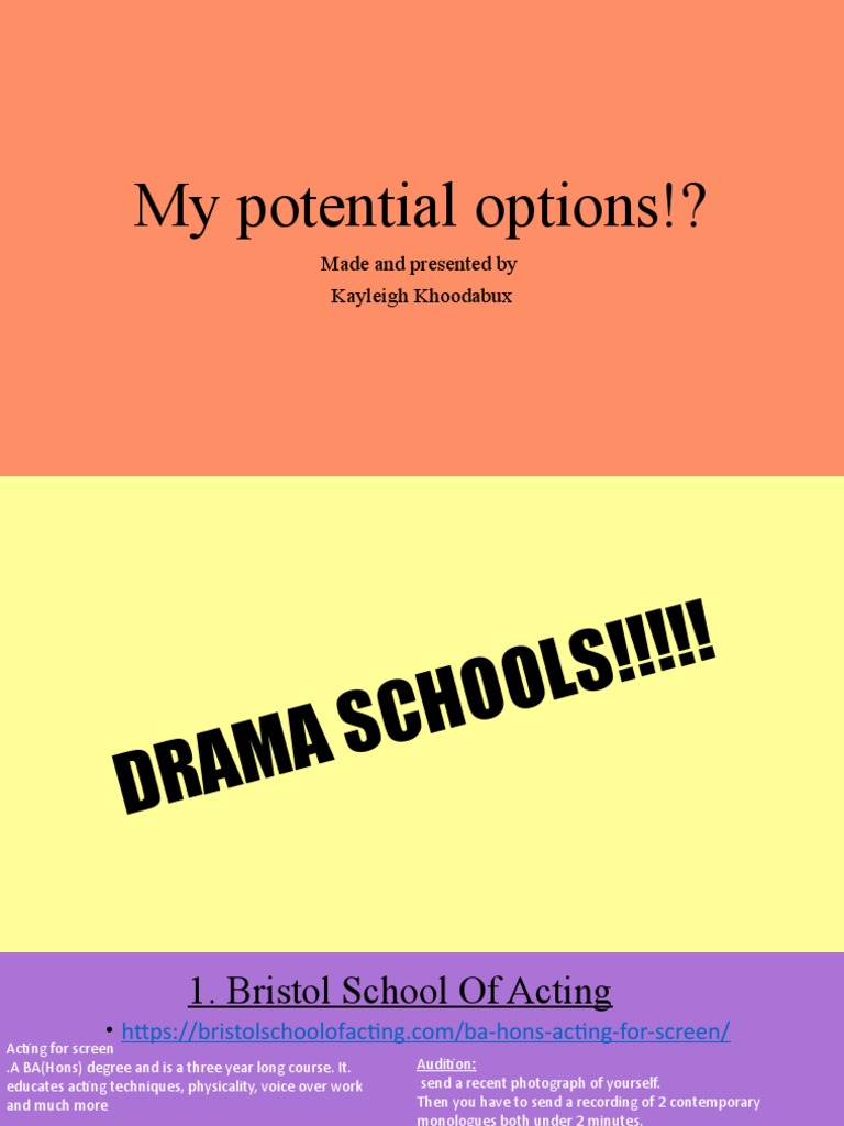 My Potential Options by Kayleigh Khoodabux Shorter Version | PDF ...