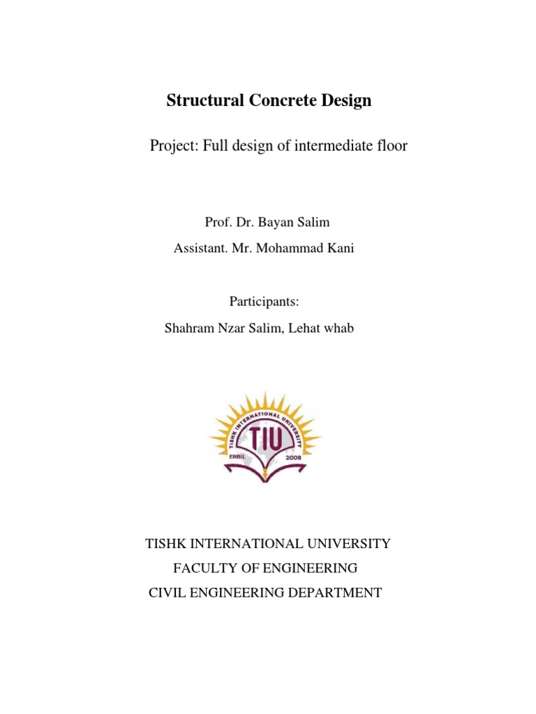 Structural Design of Intermediate Floor | PDF | Building Engineering ...