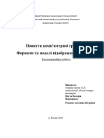 Поняття комп'ютерної графіки.Формати та моделі відображення кольорів