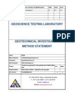 Method Statement For Geotechnical Investigation
