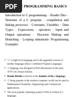 Unit-II Introduction To C Programming