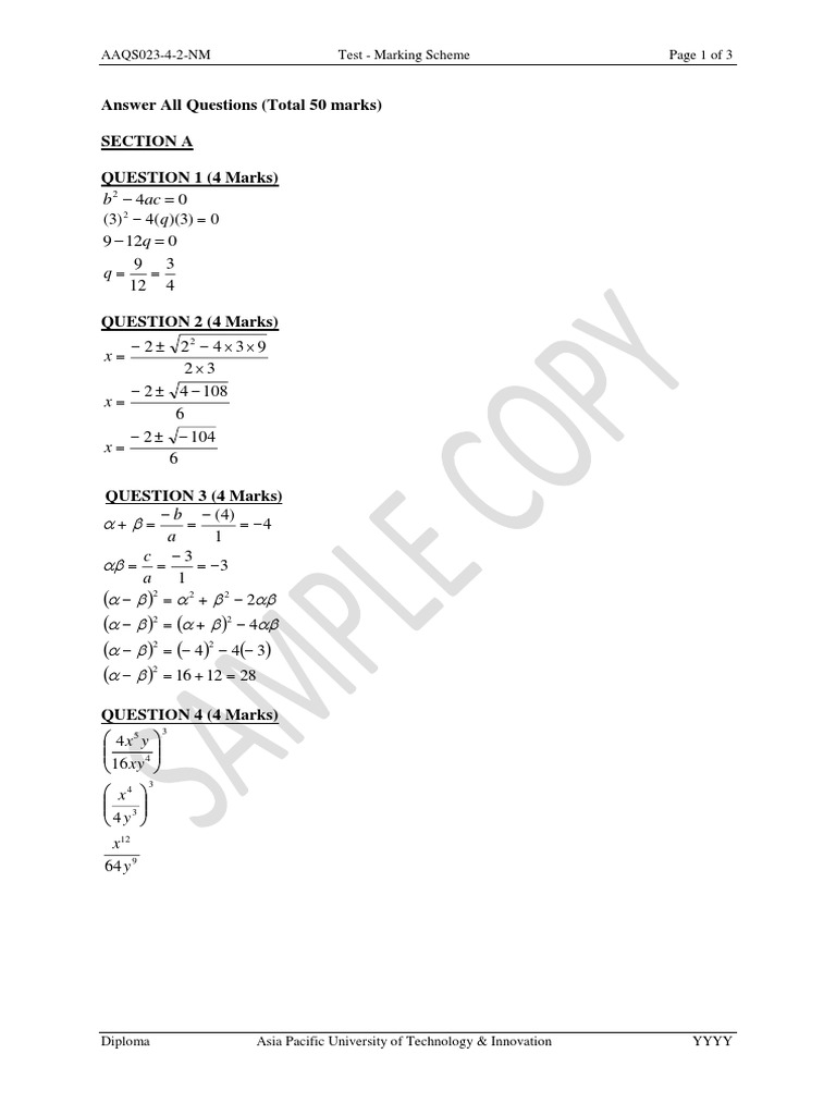 Sample Test 2 (MS) NM | PDF | Teaching Methods & Materials