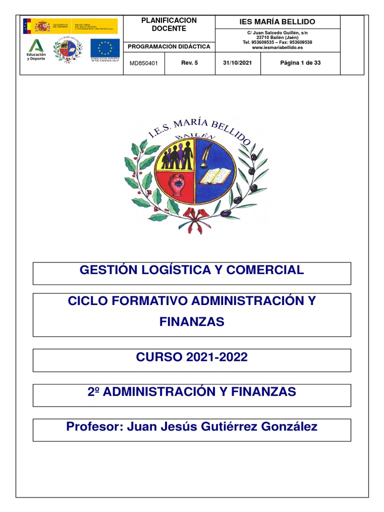 Gestion Logistica y Comercial 2o AFA 21 22 | PDF | Evaluación | Plan de ...