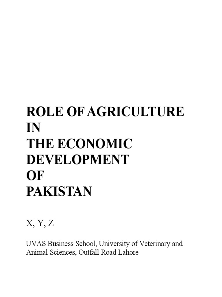 Agriculture's Impact on Pakistan's Economy | PDF | Agriculture | Livestock