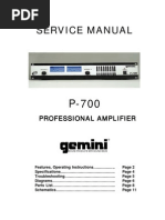 Gemini - Amplifier P-700 - Service Manual