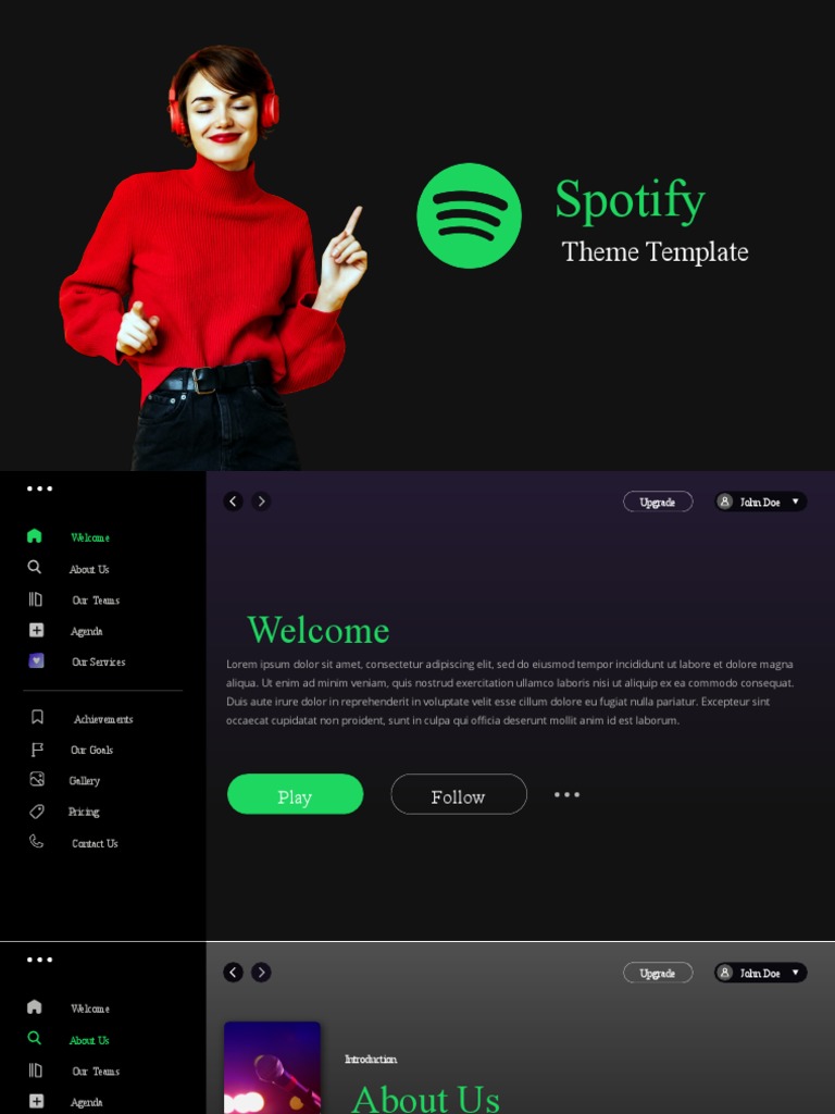 Spotify Template | PDF