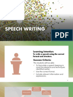 (FORMAT) Speech Writing