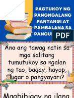 Pagtukoy Sa Pangngalang Pantangi at Pambalana Sa Pangungusap