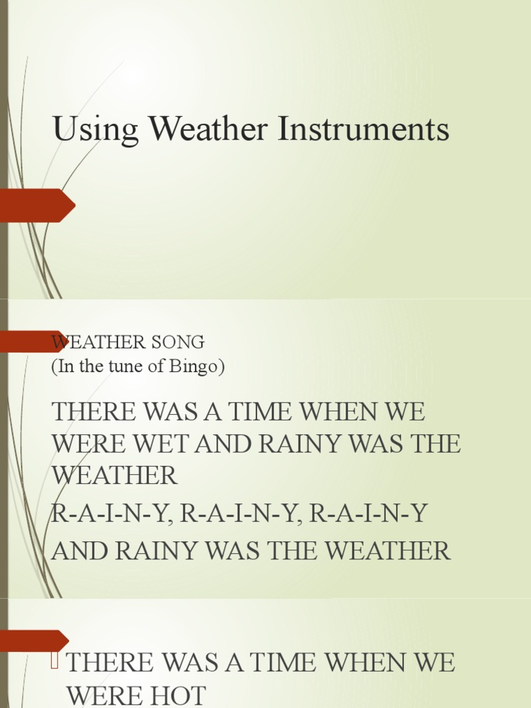 Using Weather Instruments Day 1 | PDF | Art