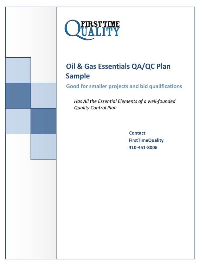 Oil and Gas Essentials - Quality Plan Sample | PDF | Pipe (Fluid ...