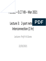 FEE322 Lecture 4 - Two Port Network Interconnection - 1hr