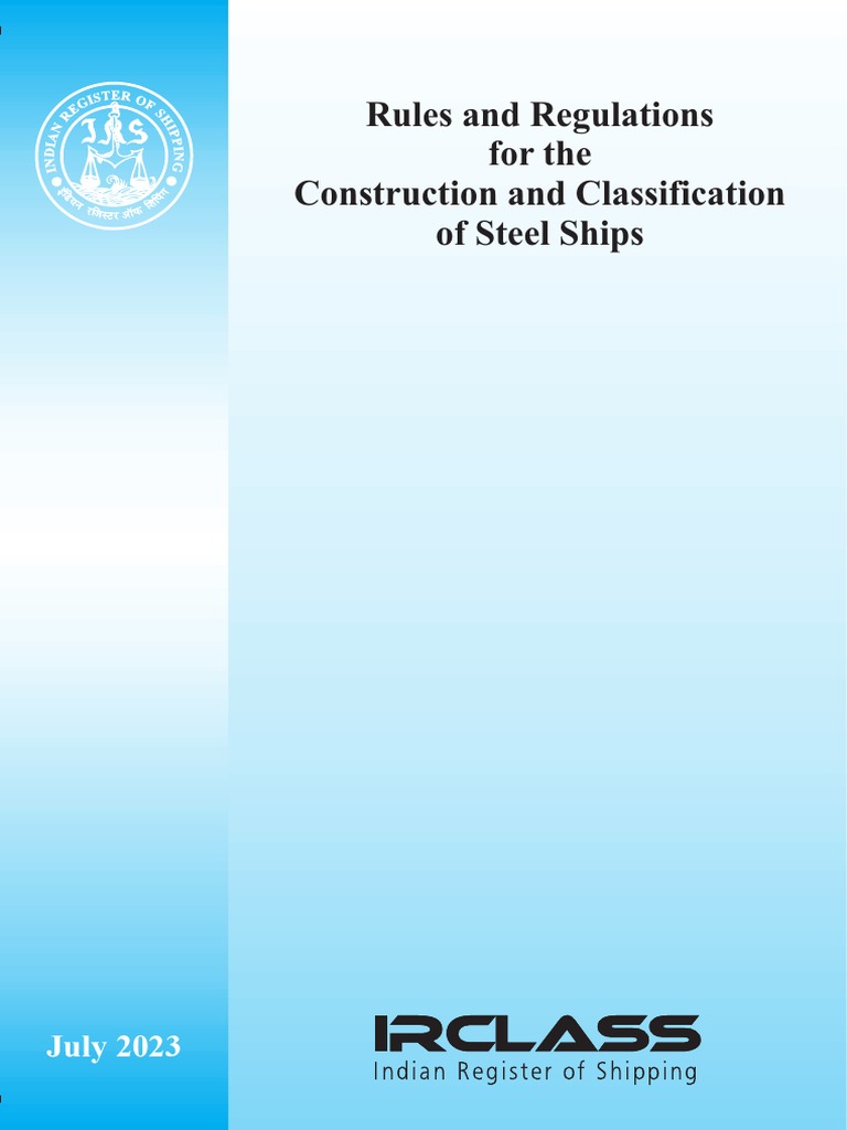 2023 IRS Rules for Steel Ship Classification | PDF | Marine Propulsion ...