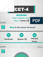 Chapter 3 Question & Answer Lesson 11: Speaking