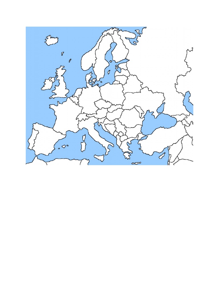 Blank Europe MAp PDF