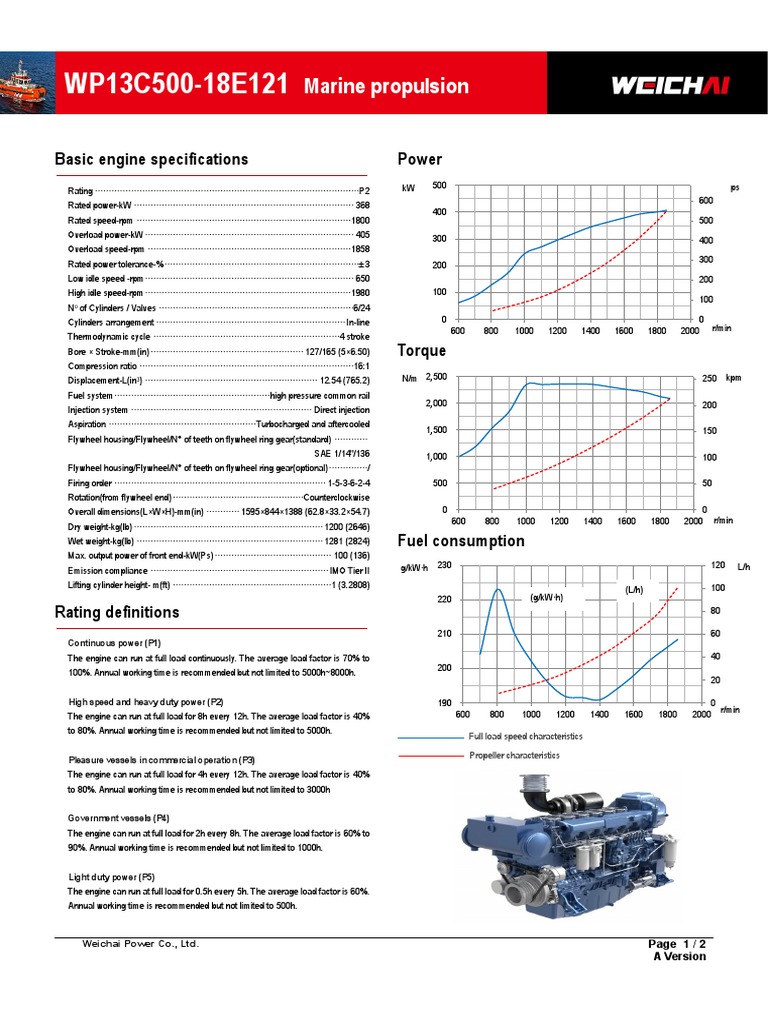 WP13C500-18 Engine Specifications | PDF | Technology & Engineering
