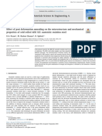 Effect of Post Deformation Annealing On The Microstructure and Mechanical