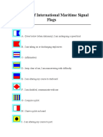 Meanings of International Maritime Signal Flags