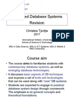 Advanced Database Systems Revision
