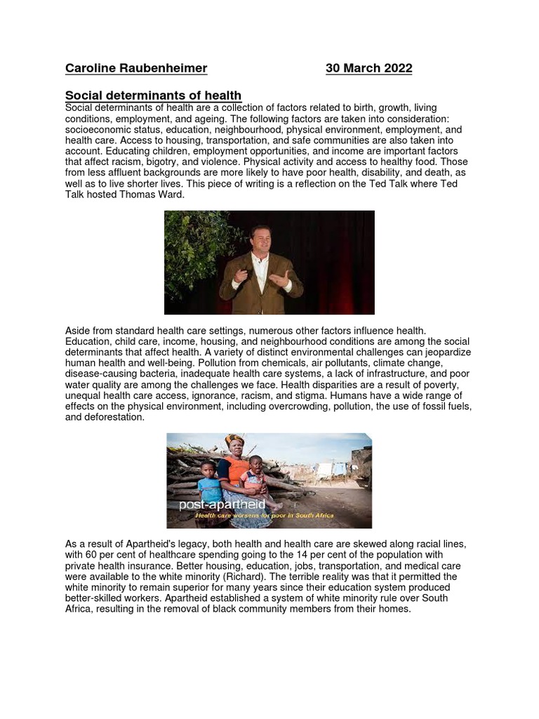 Social Determinants of Health | PDF | Poverty | Poverty & Homelessness