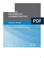 Manual de Derecho Administrativo. 3º Edicion. 2015. Carlos Balbin MARCADO