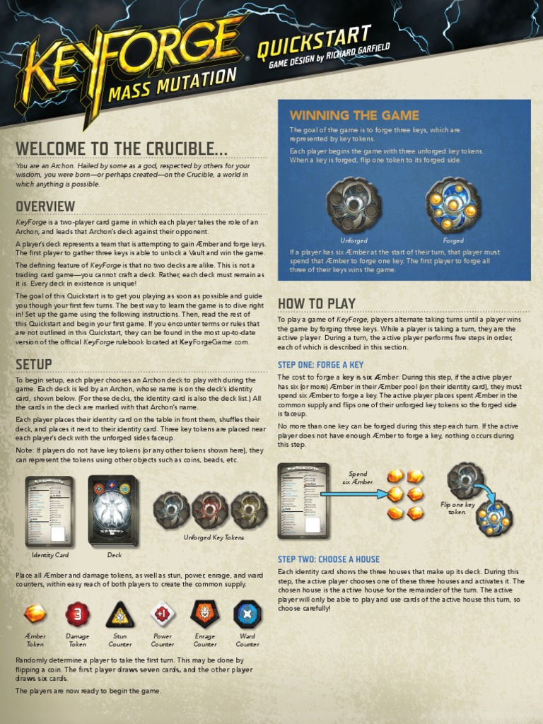 KeyForge Quickstart Guide | PDF