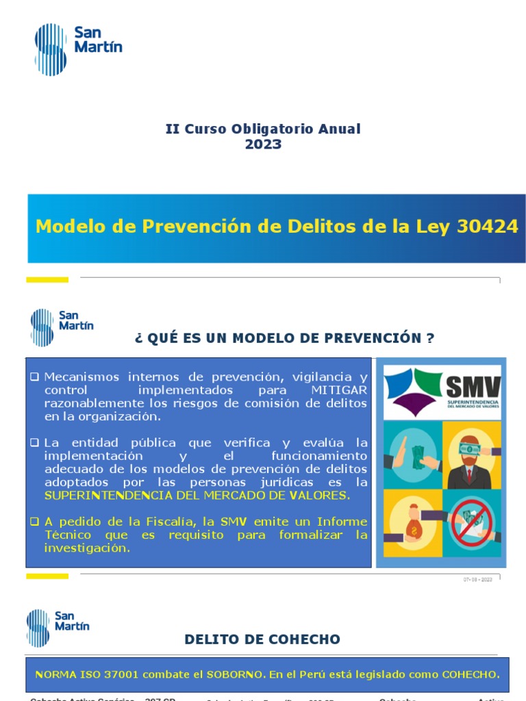 Curso Modelo de Prevención 2023 (Ley 30424) | PDF | Business | Soborno