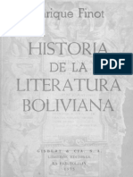 Historia de La Literatura Boliviana - Finot