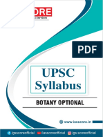 Upsc Syllabus Botany Optional