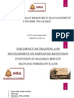 IMPACT of Training and Development The Retention at Maliban First-1