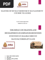 IMPACT of Training and Development The Retention at Maliban First-1