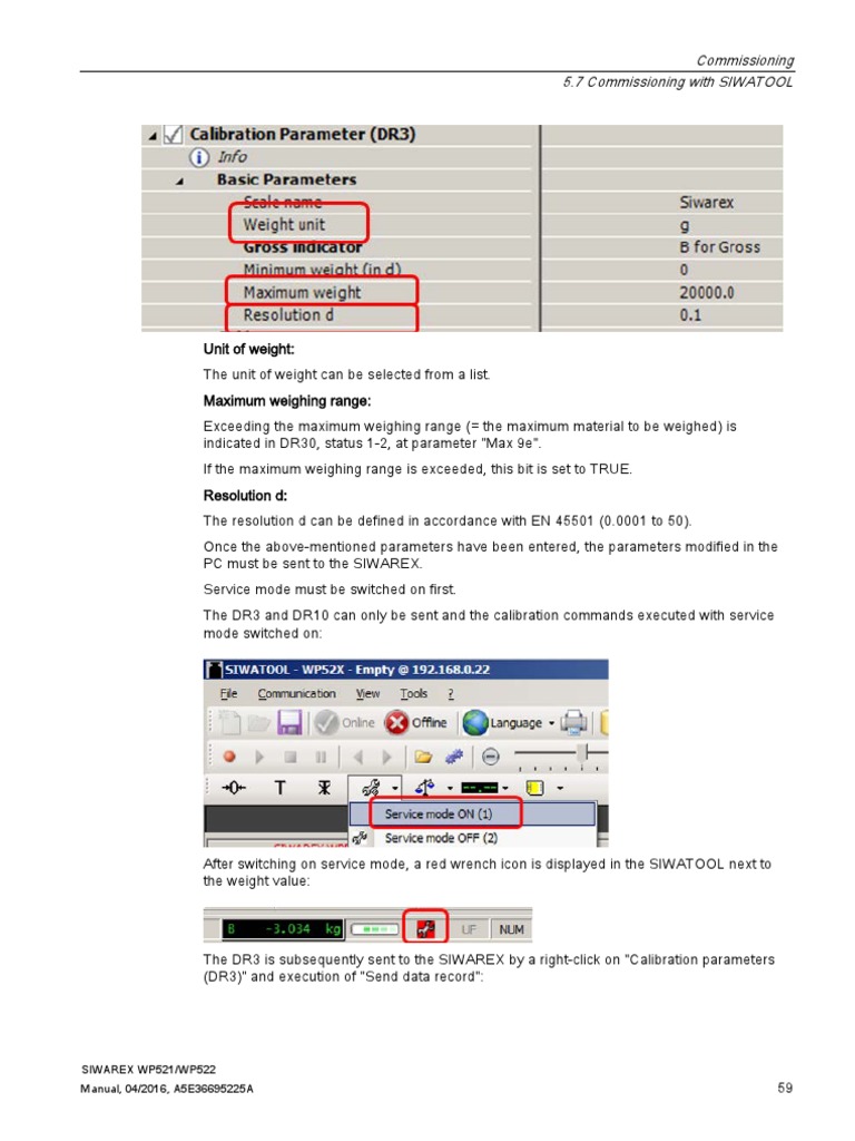 SIWAREX WP521/WP522 Commissioning Guide | PDF